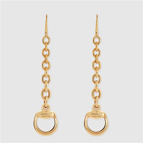 gucci horsebit earrings|Gucci horse bit gold earrings.